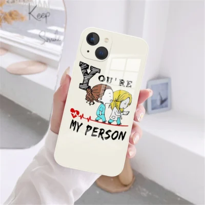 Grays Anatomy You are my person Tempered Phone Cover For iPhone 11 12 13 14 15 5 - Greys Anatomy Shop