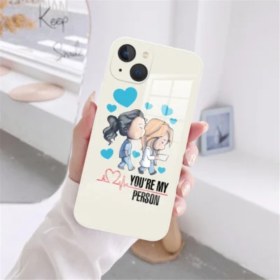 Grays Anatomy You are my person Tempered Phone Cover For iPhone 11 12 13 14 15 6 - Greys Anatomy Shop