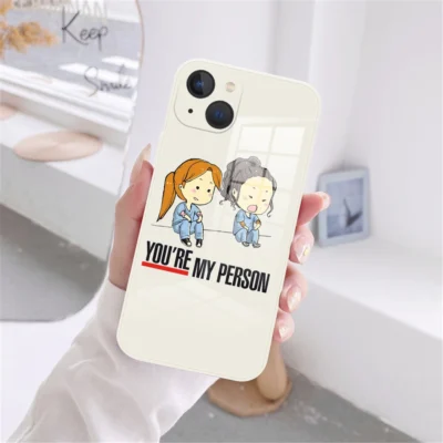 Grays Anatomy You are my person Tempered Phone Cover For iPhone 11 12 13 14 15 8 - Greys Anatomy Shop