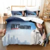 Grey s Anatomy Bedding Set Duvet Cover PillowCase TV Series Character Print Quilt Bed Cover Set 3 - Greys Anatomy Shop