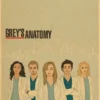 Greys anatomy Posters Retro Kraft Paper Vintage Room Home Bar Cafe Decor Aesthetic Art Wall Painting 5 - Greys Anatomy Shop