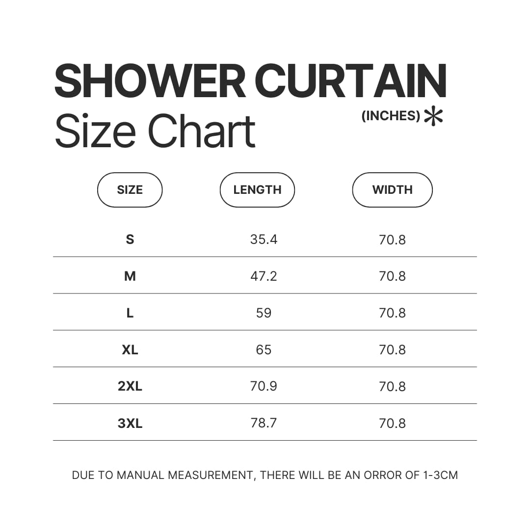 Shower Curtain Size Chart - Greys Anatomy Shop