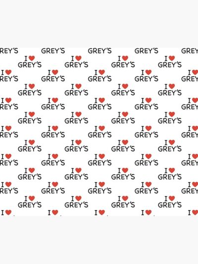 I Heart Grey’S Long Tapestry Official Greys Anatomy Merch