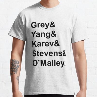 Grey'S Anatomy Names T-Shirt Official Greys Anatomy Merch