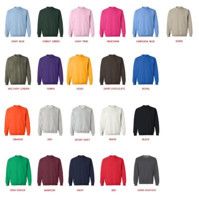 sweatshirt color chart - Greys Anatomy Shop