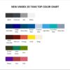 tank top color chart - Greys Anatomy Shop