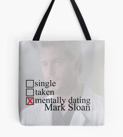 Mentally Dating Mark Sloan Tote Bag Official Greys Anatomy Merch