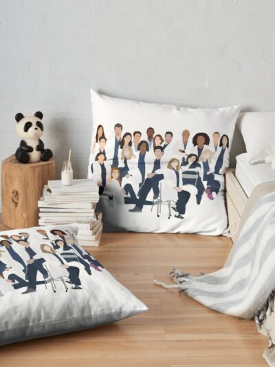 Ga Characters Throw Pillow Official Greys Anatomy Merch