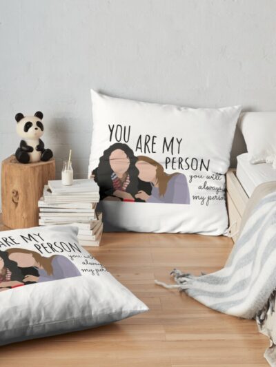 Meredith & Cristina “You Are My Person” Throw Pillow Official Greys Anatomy Merch