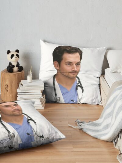 Andrew Deluca Throw Pillow Official Greys Anatomy Merch