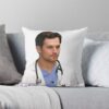 Andrew Deluca Throw Pillow Official Greys Anatomy Merch