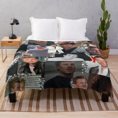 Mark Sloan Collage Throw Blanket Official Greys Anatomy Merch