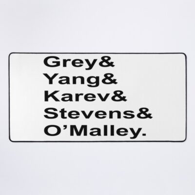 Grey&X27;S Anatomy Names Classic Mouse Pad Official Greys Anatomy Merch